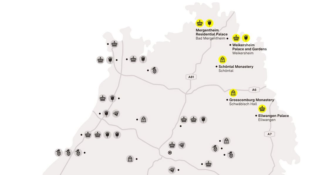 journey map, Illustration: Staatliche Schlösser und Gärten Baden-Württemberg, JUNG:Kommunikation GmbH journey map, Illustration: Staatliche Schlösser und Gärten Baden-Württemberg, JUNG:Kommunikation GmbH