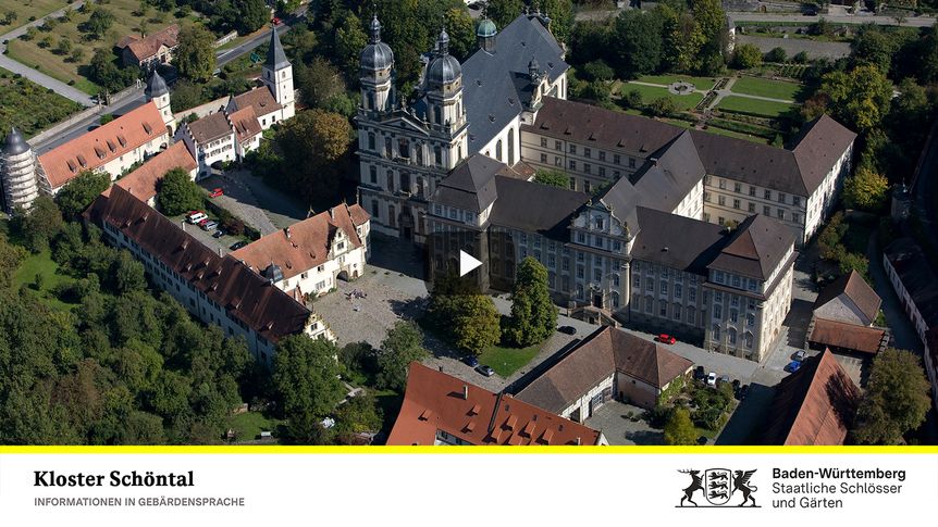 Startbildschirm des Filmes "Kloster Schöntal: Informationen in Gebärdensprache"