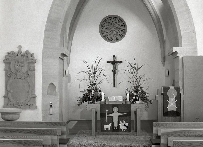 Interior of the Gothic St. Kilian Gate Chapel, Schöntal Monastery